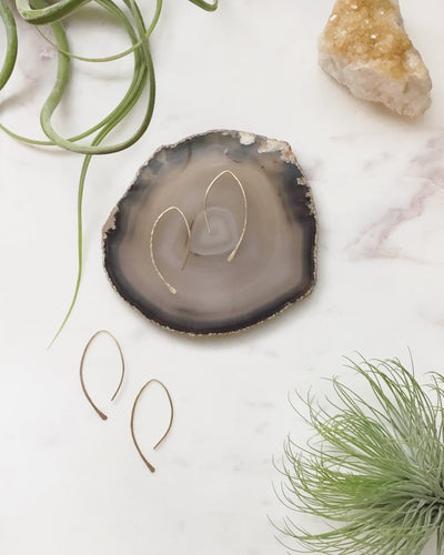 Gold Filled Leaf Hoops