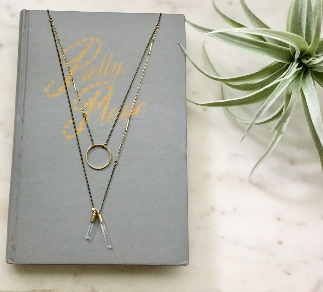 Micro Crystal Double Necklace