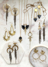 Load image into Gallery viewer, Crescent Drops &amp; Herkimer Diamonds