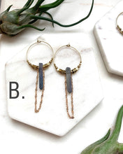 Load image into Gallery viewer, Aurora Crystal Chain Hoops