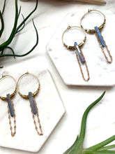 Load image into Gallery viewer, Aurora Crystal Chain Hoops
