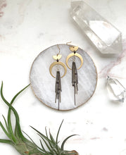 Load image into Gallery viewer, Crescent Drops &amp; Herkimer Diamonds