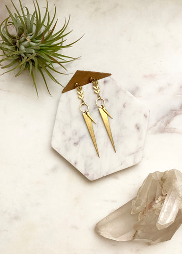 Chevron Triangle Earrings
