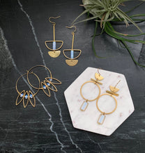Load image into Gallery viewer, Opalite Half Moon Geo Drops