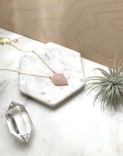 Load image into Gallery viewer, Rose Quartz Geo Pendant