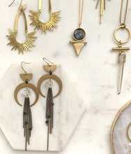 Load image into Gallery viewer, Crescent Drops &amp; Herkimer Diamonds