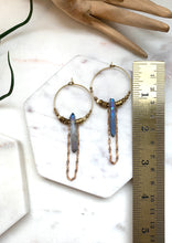 Load image into Gallery viewer, Aurora Crystal Chain Hoops