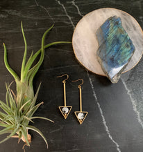 Load image into Gallery viewer, Moonstone Triangle Drops