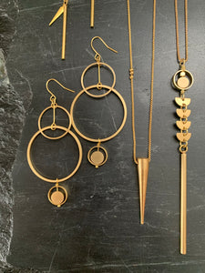 Double Circle Hoops + Circle Drop