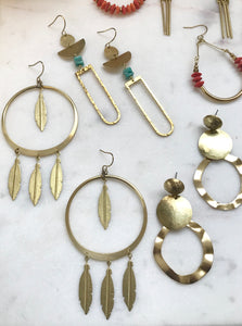 Mega Feather Hoops