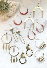 Load image into Gallery viewer, Mega Feather Hoops