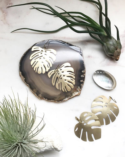 Tropical Frond Earrings ws
