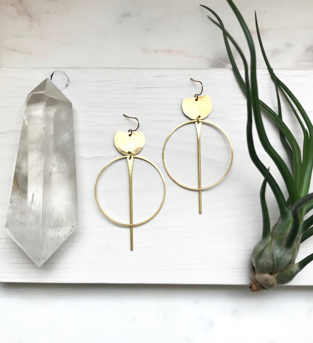 Circle & Spike Earrings