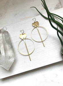 Circle & Spike Earrings