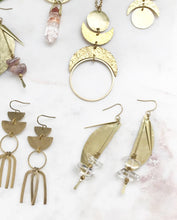 Load image into Gallery viewer, Half Moon Crystal Drops