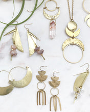 Load image into Gallery viewer, Half Moon Crystal Drops