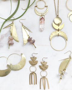 Half Moon Crystal Drops