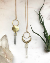 Load image into Gallery viewer, Moon Phase Quartz Point Talisman