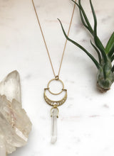 Load image into Gallery viewer, Moon Phase Quartz Point Talisman