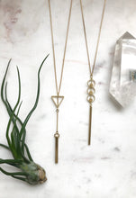 Load image into Gallery viewer, Triangle + Bar Y Necklace