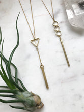 Load image into Gallery viewer, Triangle + Bar Y Necklace