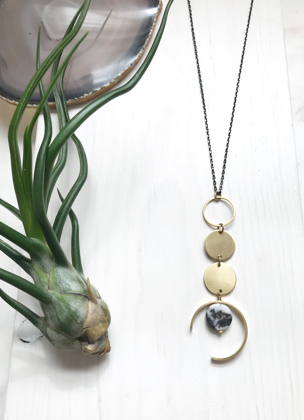 Semi Circle Zebra Jasper Talisman