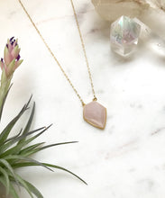 Load image into Gallery viewer, Rose Quartz Geo Pendant