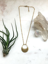 Load image into Gallery viewer, Crescent + Circle Pendant